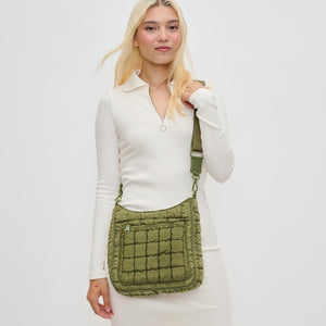 Woman wearing Olive Sol and Selene Aura Crossbody 841764110778 View 2 | Olive