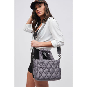 Woman wearing Carbon Sol and Selene Aspire - Small Mini Tote 841764107389 View 2 | Carbon