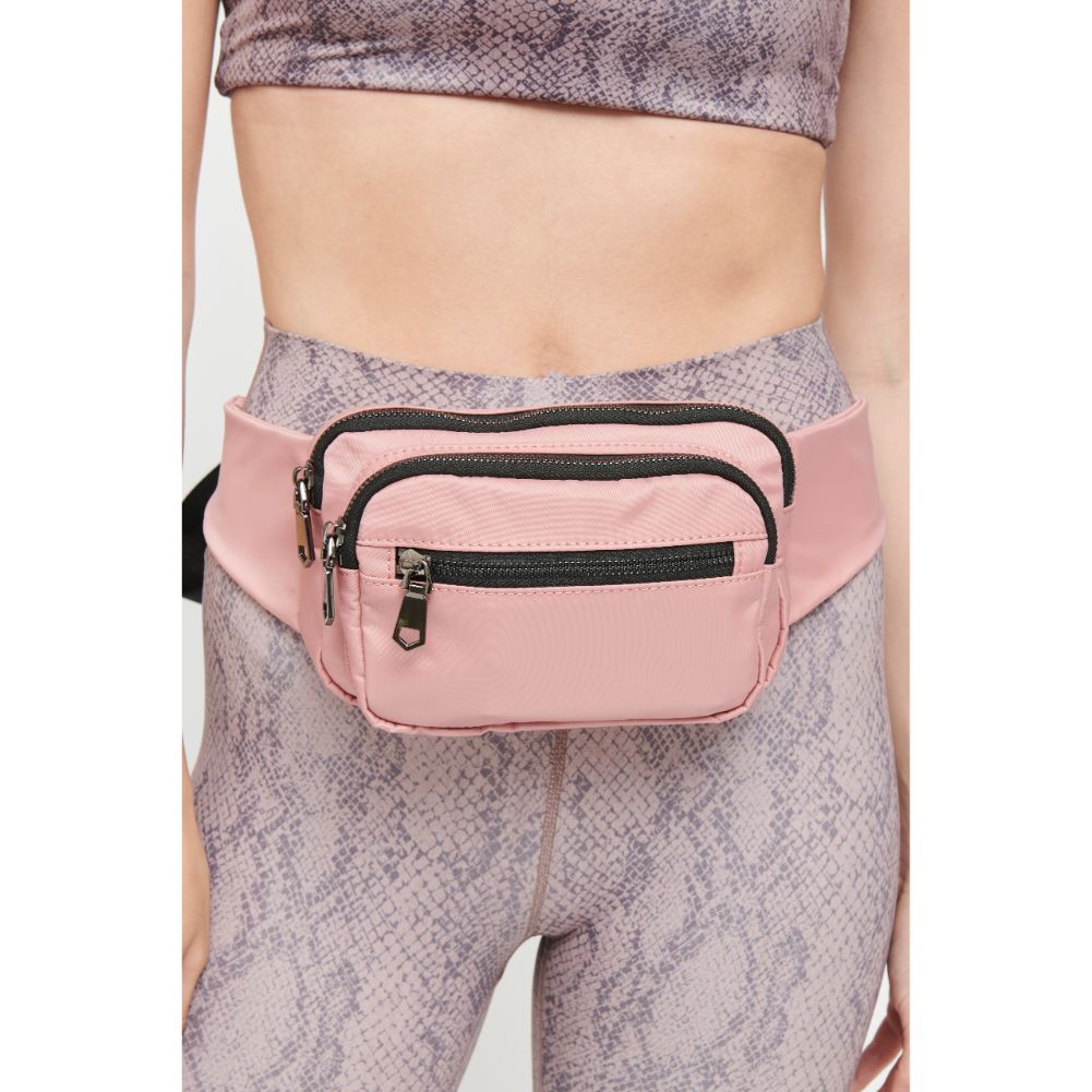 Woman wearing Pastel Pink Sol and Selene Hip Hugger Belt Bag 841764106603 View 1 | Pastel Pink