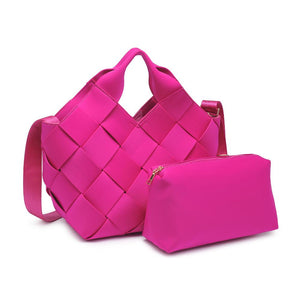 Sol and Selene Resilience - Woven Neoprene Tote 841764108584 View 6 | Fuchsia