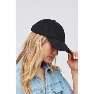 Product Image of Sol and Selene Corduroy Baseball Hat Baseball Cap 818209014847 View 5 | Black