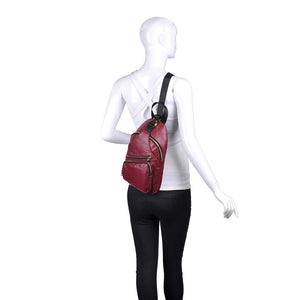 Product Image of Sol and Selene On The Go Sling Backpack 841764103848 View 5 | Burgundy