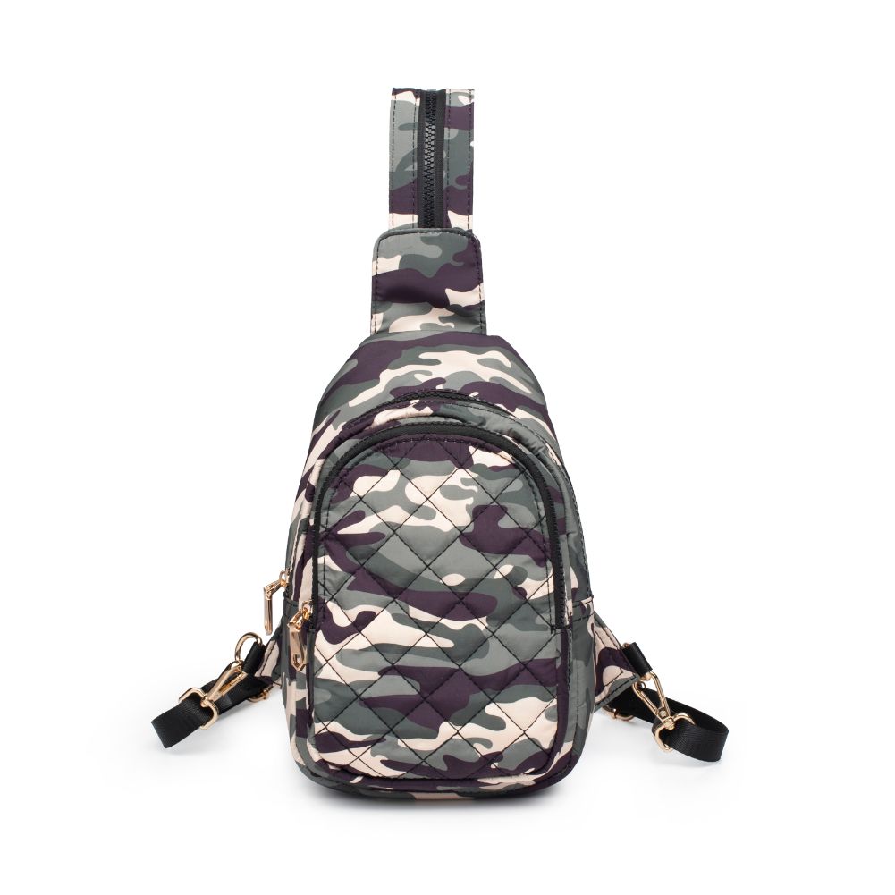 Product Image of Sol and Selene On The Run Sling Backpack 841764105965 View 5 | Green Camo