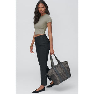 Woman wearing Charcoal Sol and Selene Metropolitan Tote 841764102247 View 1 | Charcoal