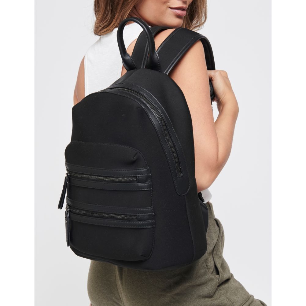 Woman wearing Black Sol and Selene Carpe Diem - Neoprene Backpack 841764105606 View 2 | Black