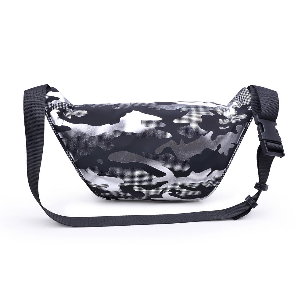 Product Image of Sol and Selene Hands Down Belt Bag 841764104517 View 7 | Silver Metallic Camo