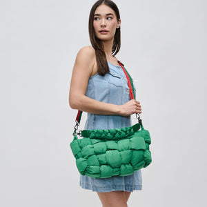 Woman wearing Kelly Green Sol and Selene Sixth Sense - Medium Shoulder Bag 841764107983 View 1 | Kelly Green