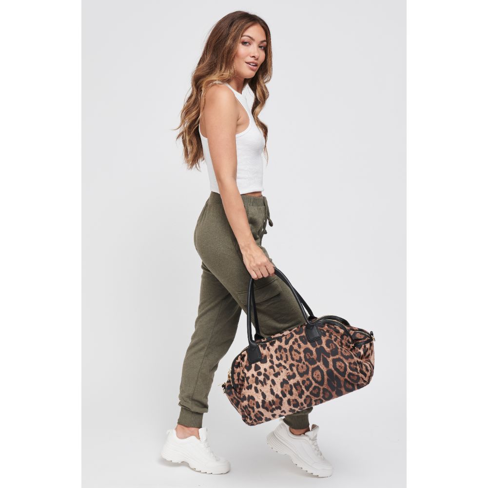 Woman wearing Leopard Sol and Selene Secret Weapon Weekender 841764105187 View 4 | Leopard