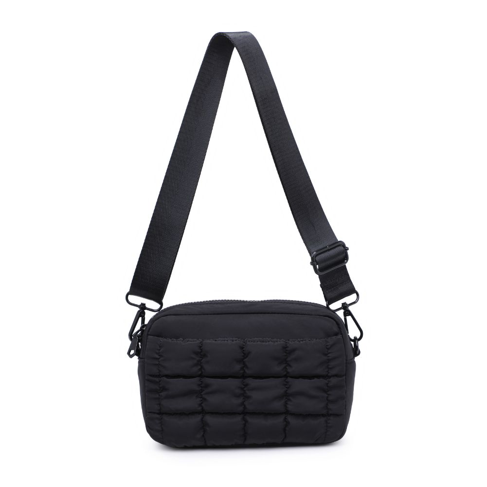 Sol and Selene Inspiration Quilted Nylon Crossbody Black